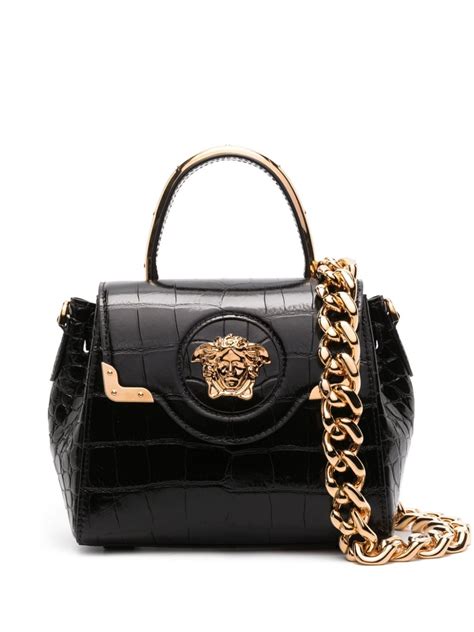 Shop Versace La Medusa Leather Tote .